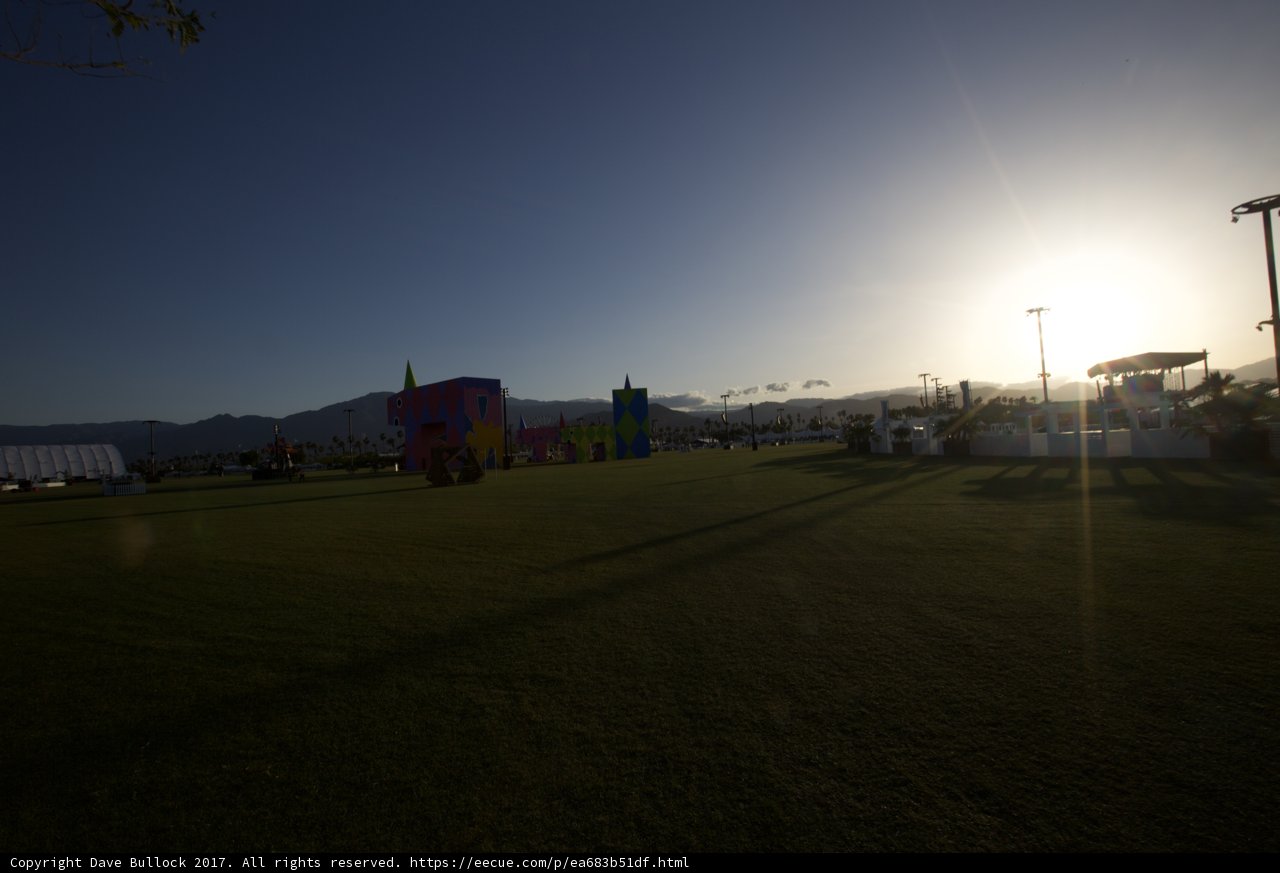Sunset Glow over Inflatable Fun