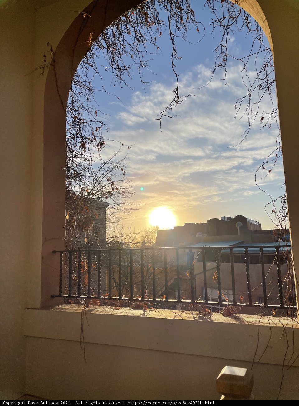Santa Fe Sunset Through Archway