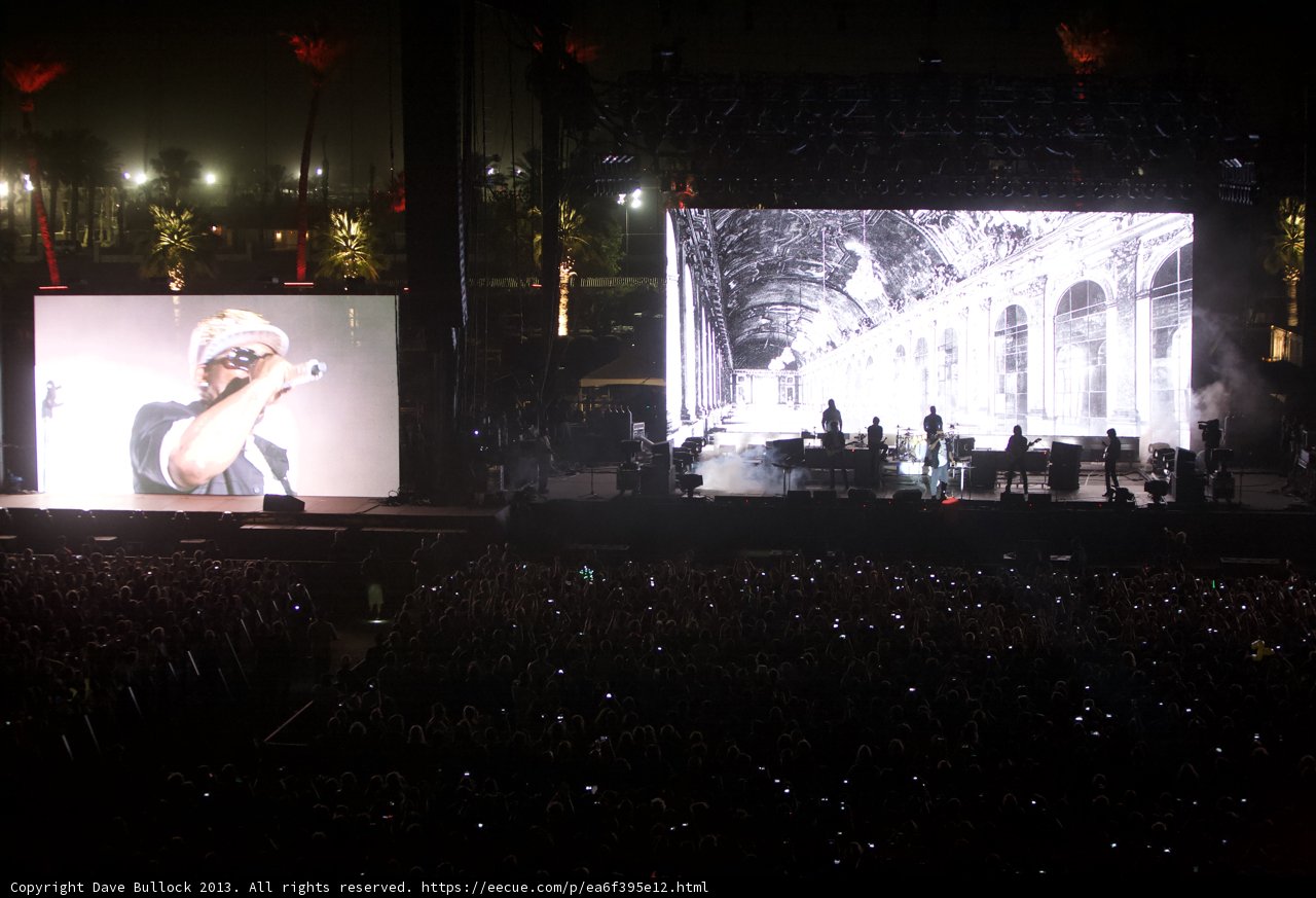 Coachella Crowd Enjoys the Show on Big Screen