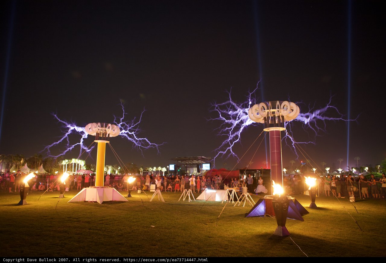 Electrifying Night Sky at Coachella