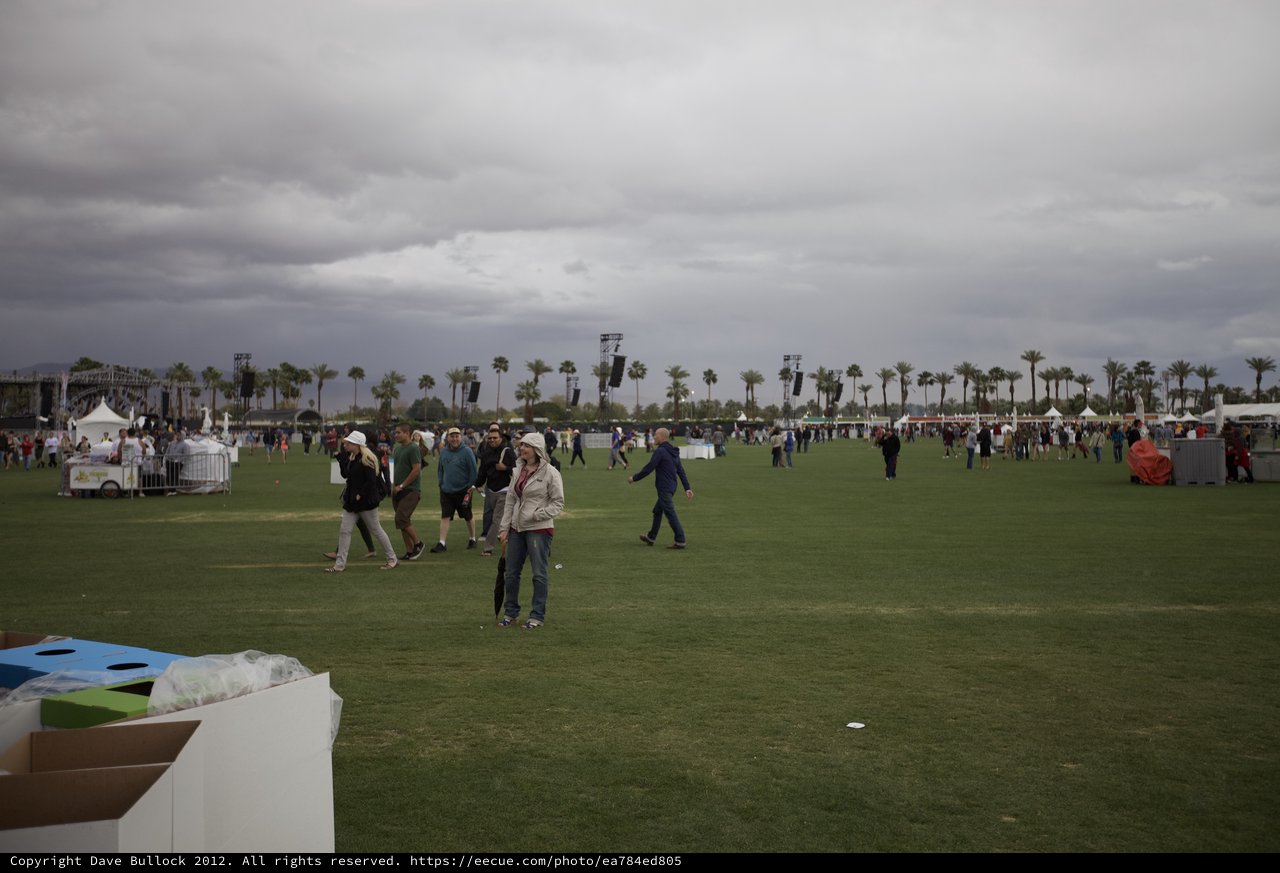 Stormy Skies Over Coachella Festival Grounds 2012