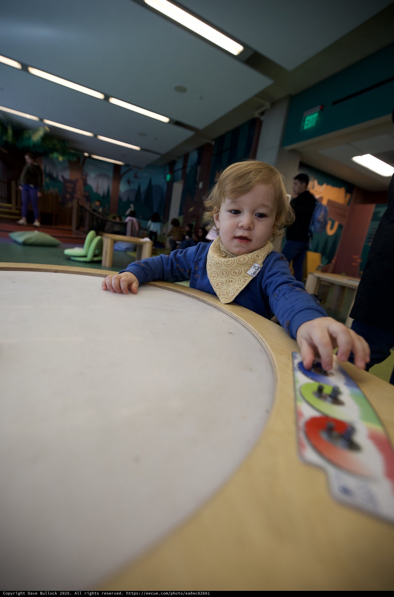 Toddler Exploring at Indoor Play Center