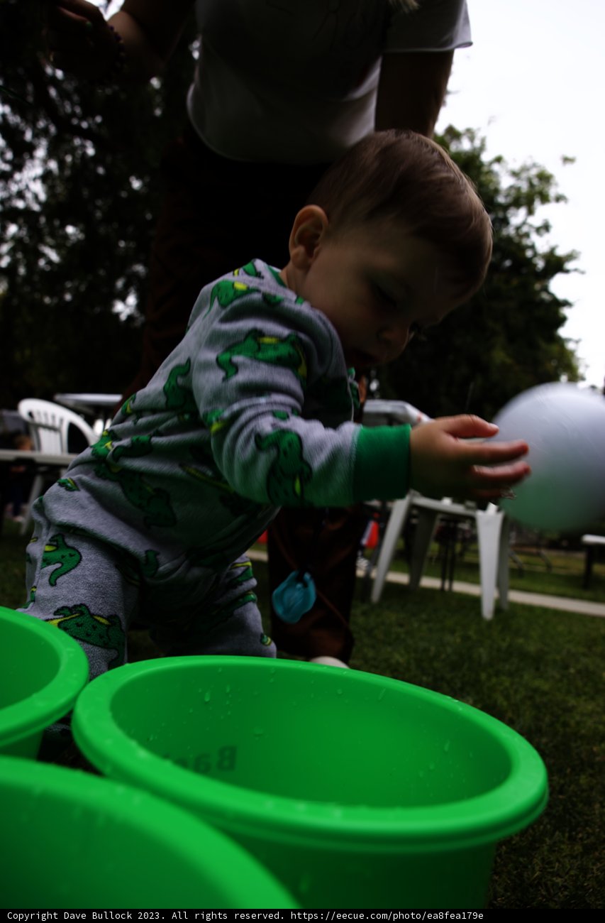 Fun with Green Buckets at Cam's Grad Party