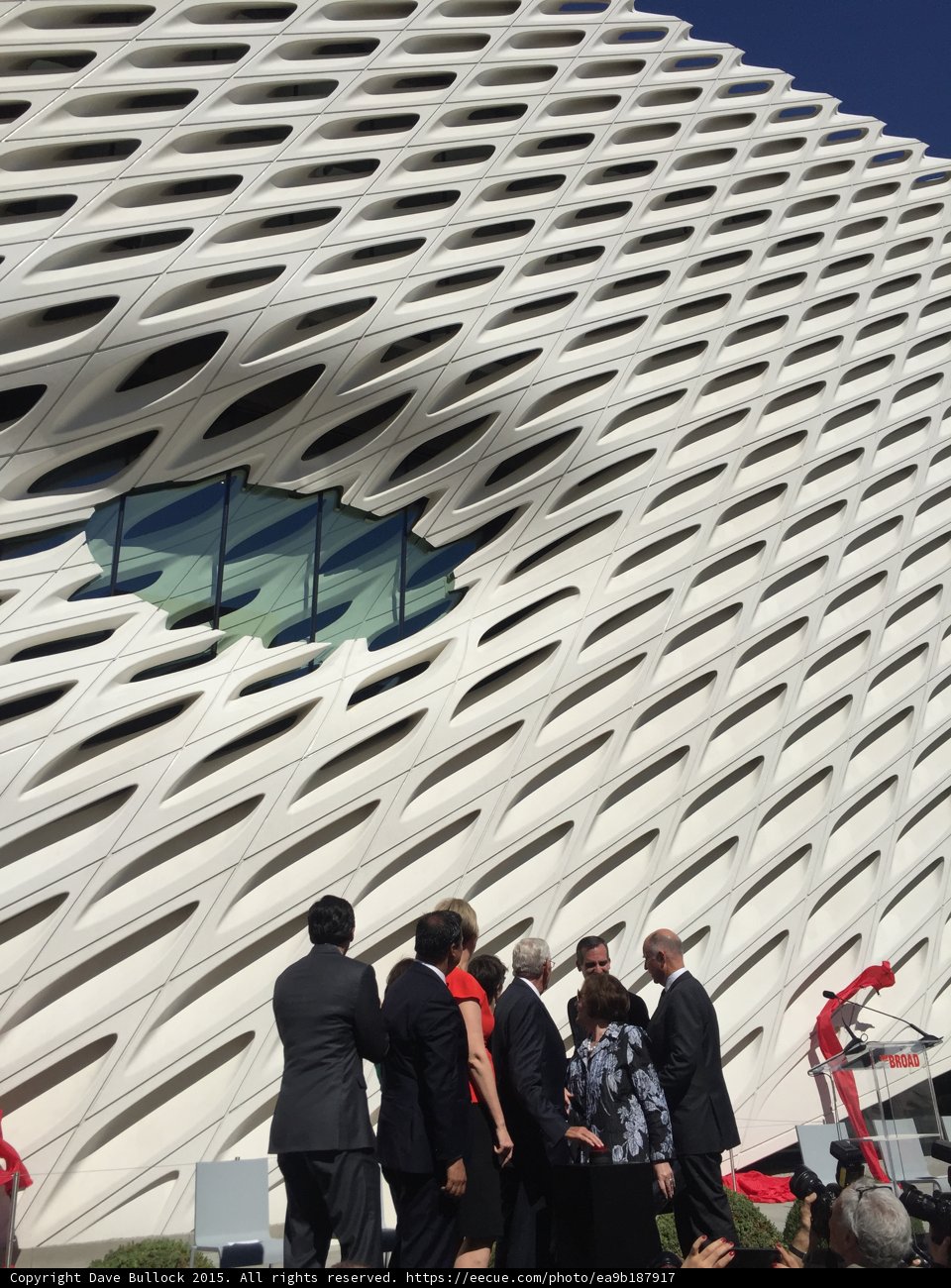 Mayor Garcetti with colleagues in front of The Broad building