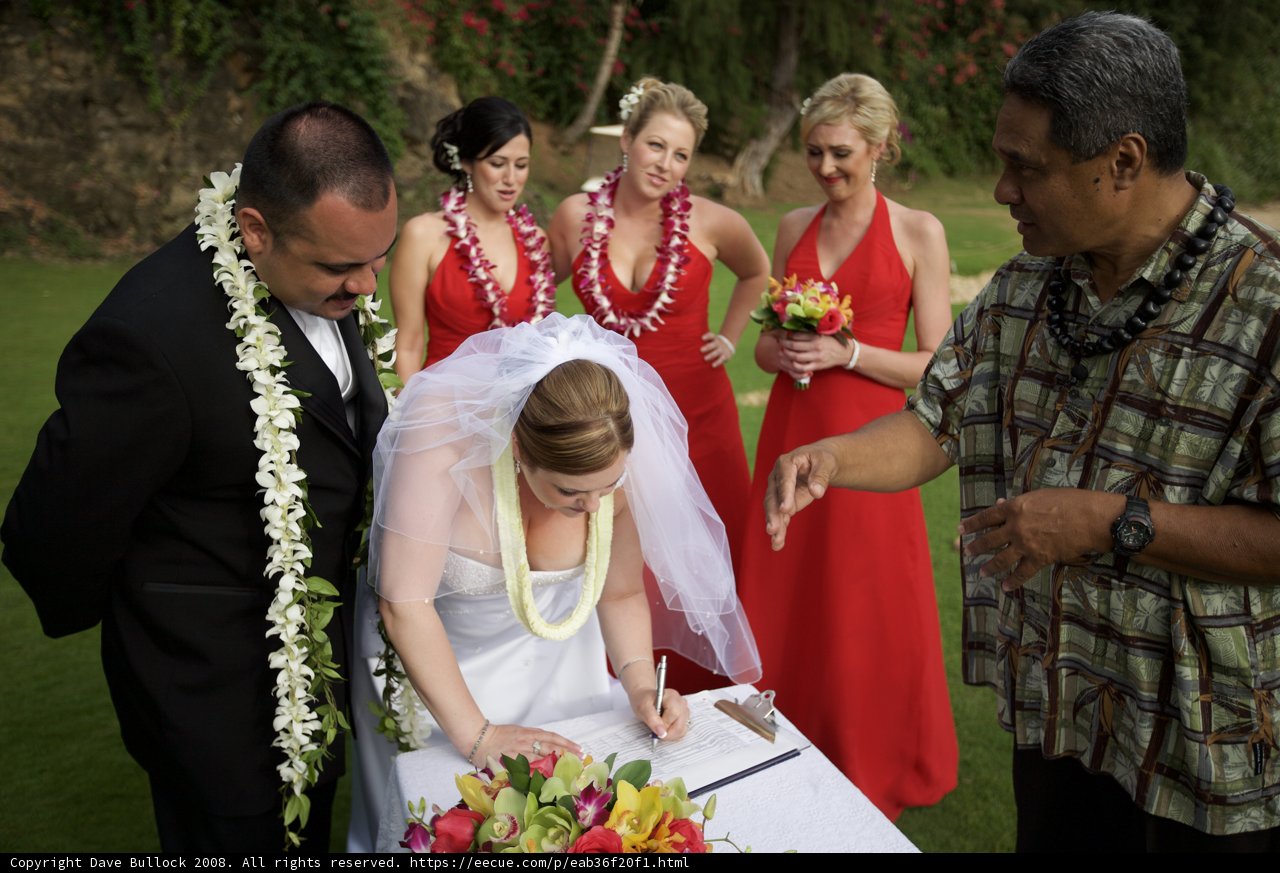 Signing the Wedding Certificate