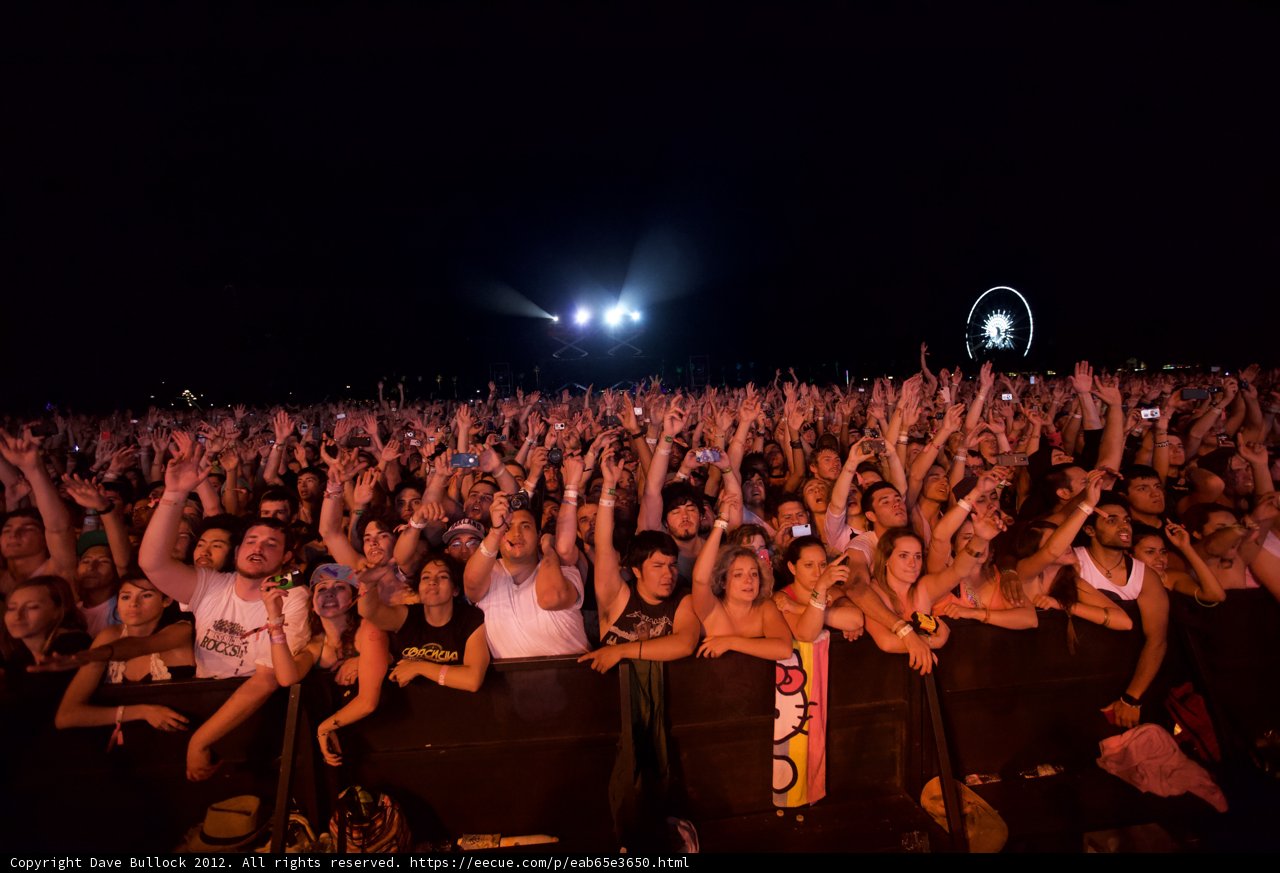 Hands Up in the Coachella Night Sky