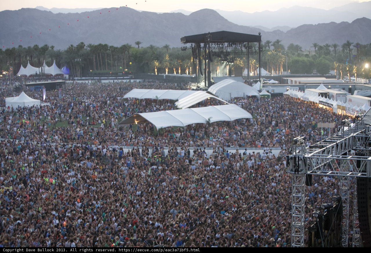 Coachella Crowd: A Sea of People Under the Desert Sky