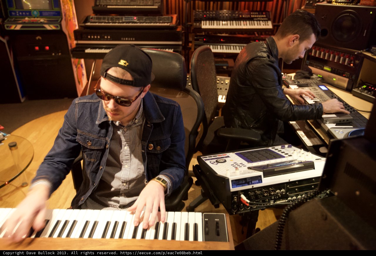 Keyboard Duet in the Studio