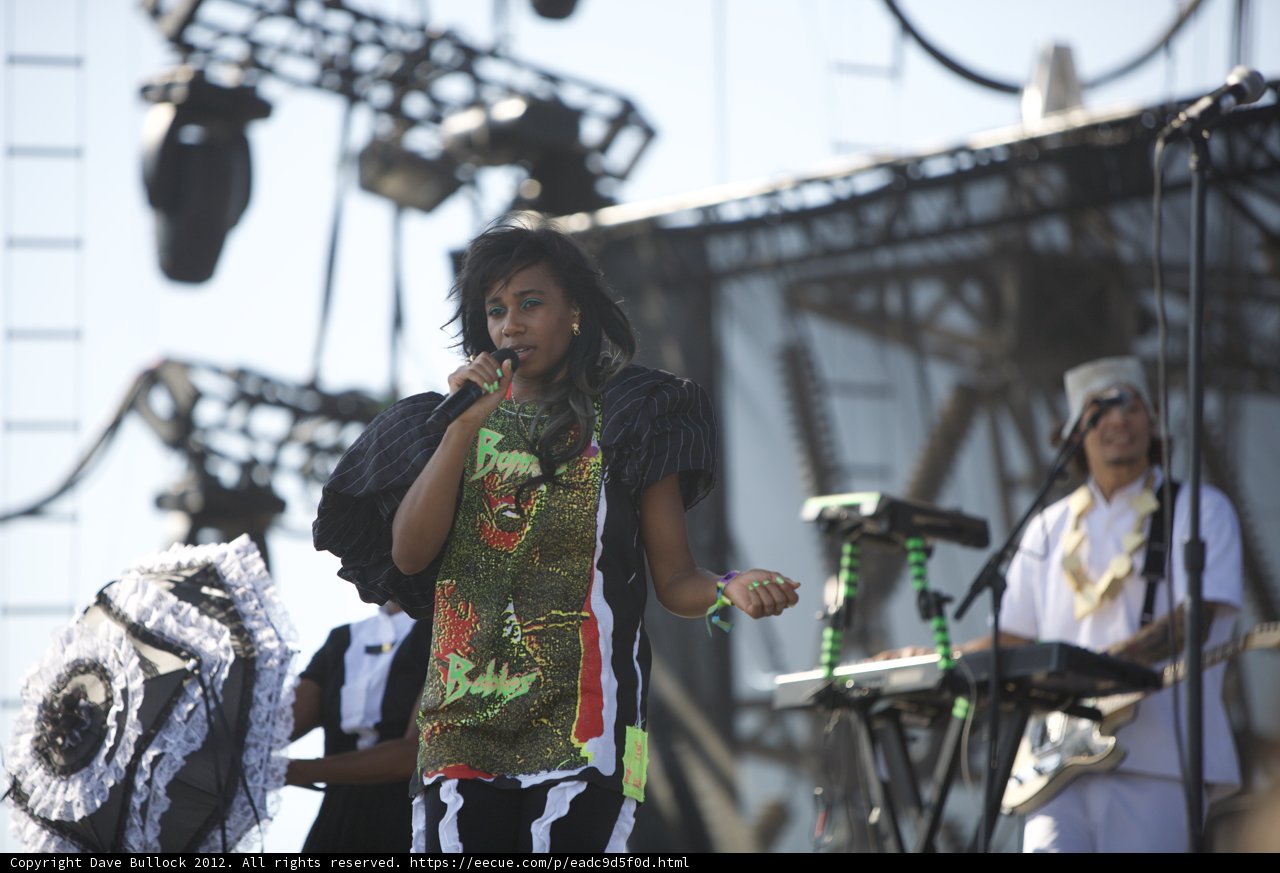 Santigold Rocks Coachella Stage in Colorful Ensemble