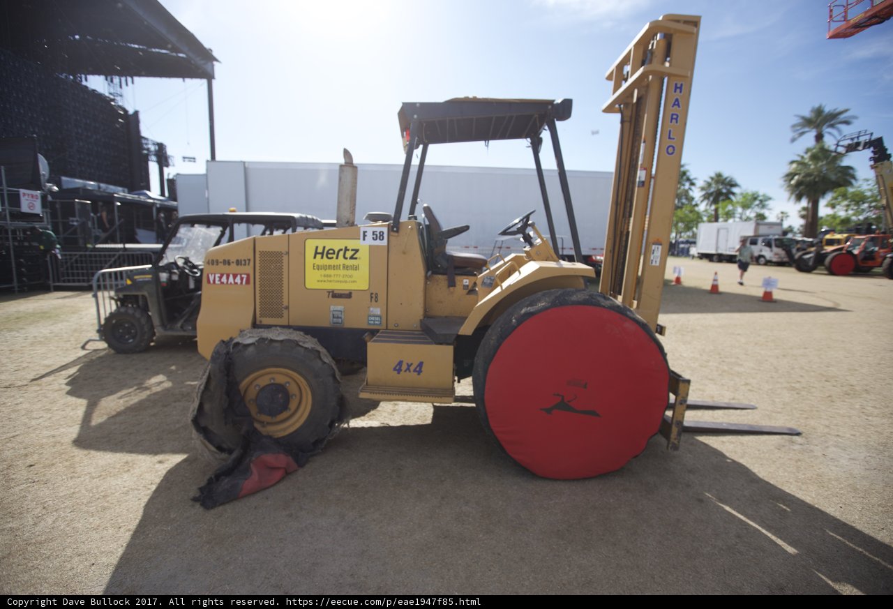 Construction Machine with Red Blade