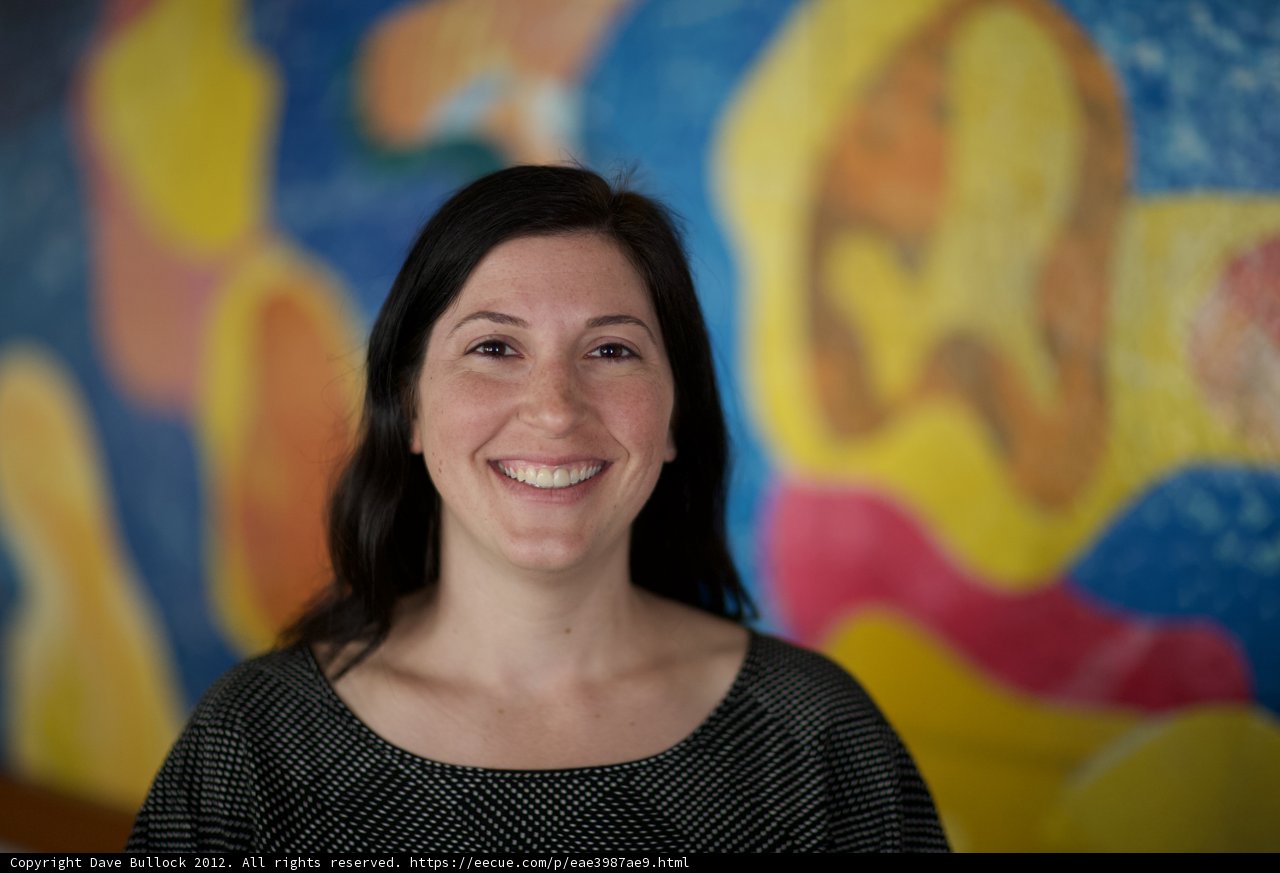Colorful Mural Brings Smile to Woman's Face
