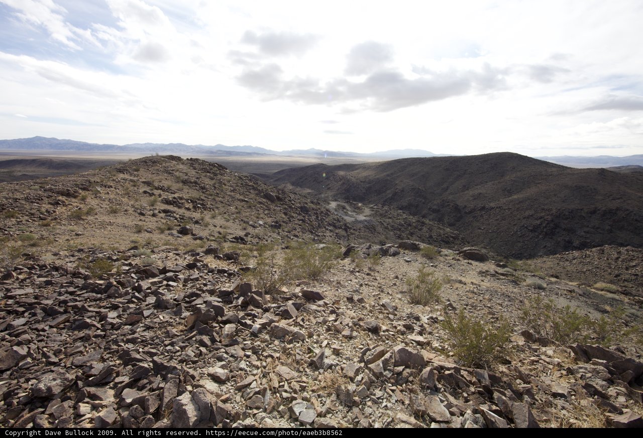 Desert Plateau Overlooking Mountain Ranges