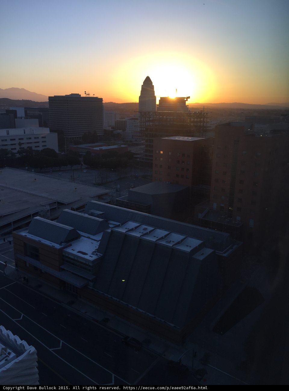 LA City Hall Sunrise Silhouette