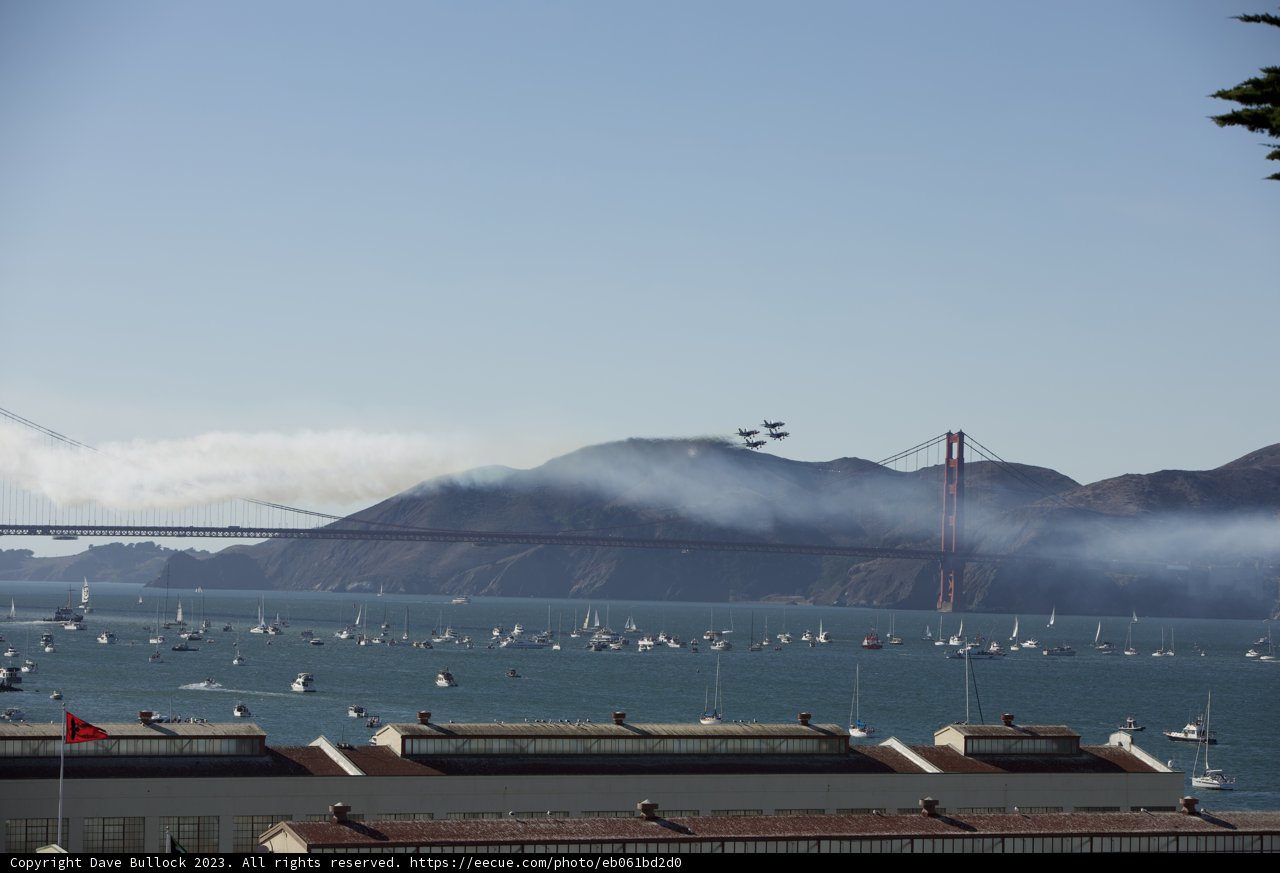 Fleet Week Air Show 2023: Golden Gate Bridge from the Waterfront