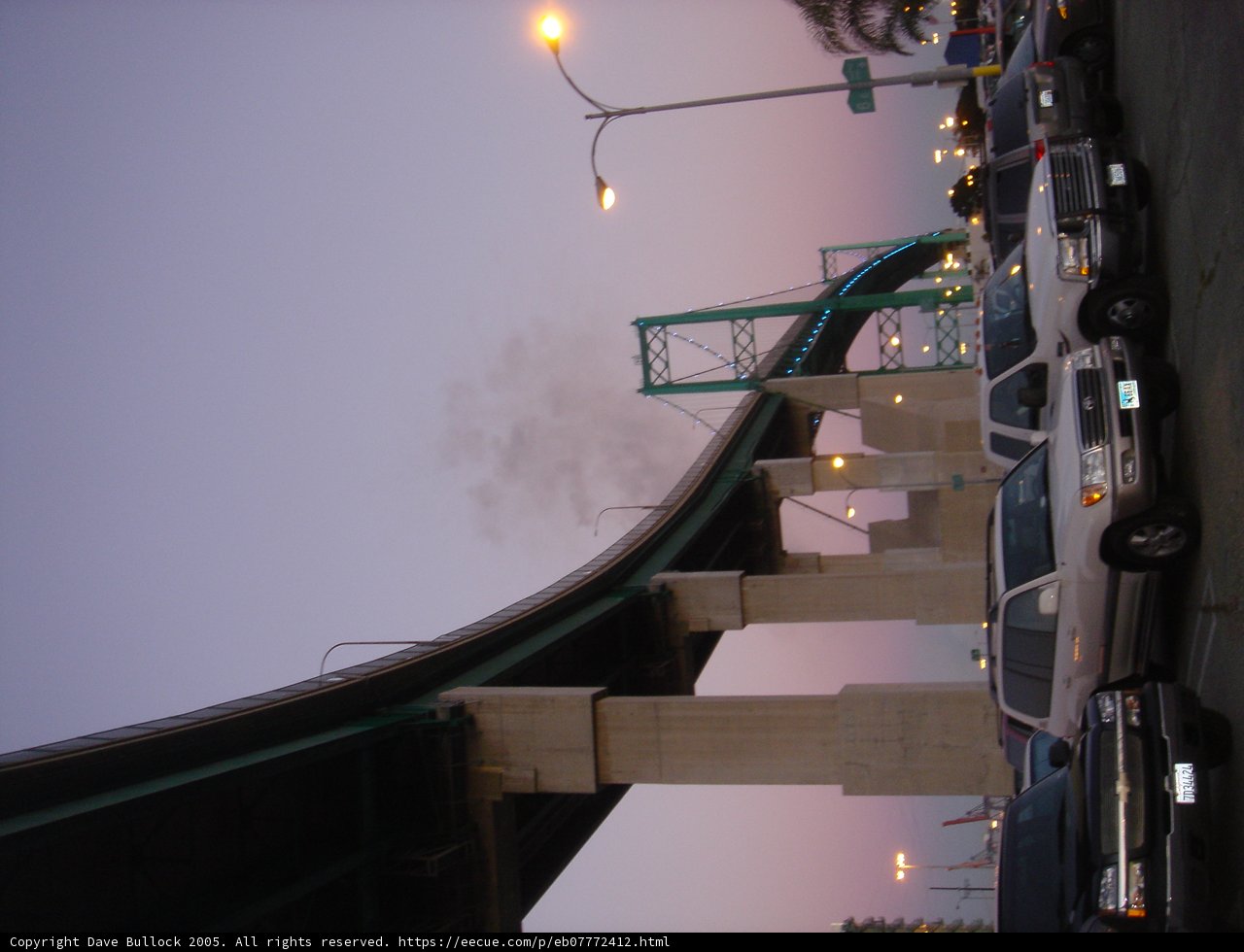 Nighttime Traffic on the Overpass