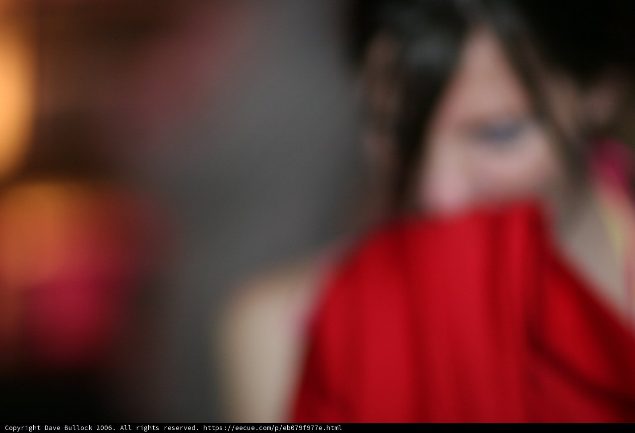 Blurred Beauty in Red
