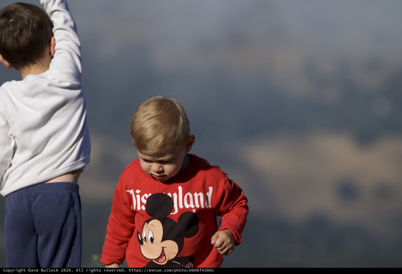 Two Young Boys Adventuring at Mount Diablo