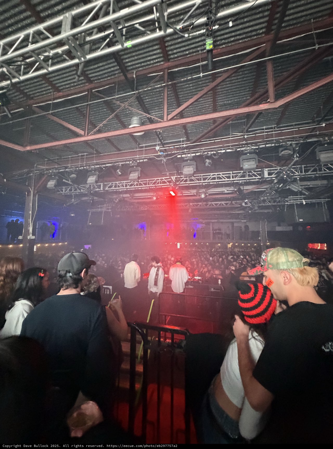 Live Electronic Music Performance at Industrial Venue