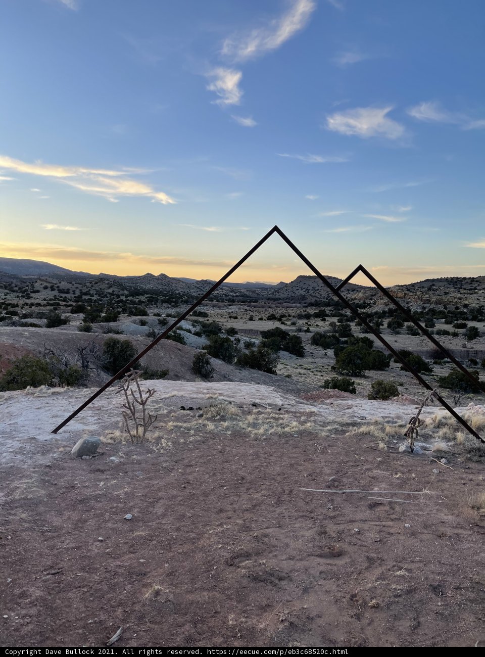 Desert Sunset Metal Sculpture