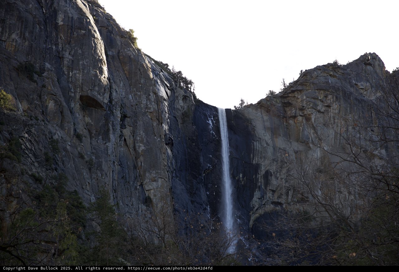 Bridalveil Fall Cascading Through Yosemite's Granite Cliffs
