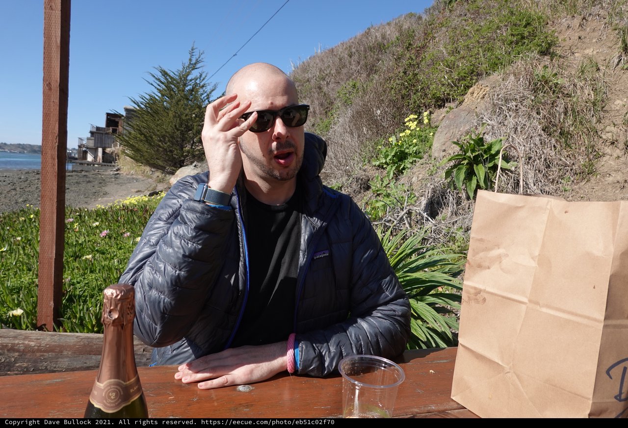 Coastal Picnic with Wine and Sunglasses