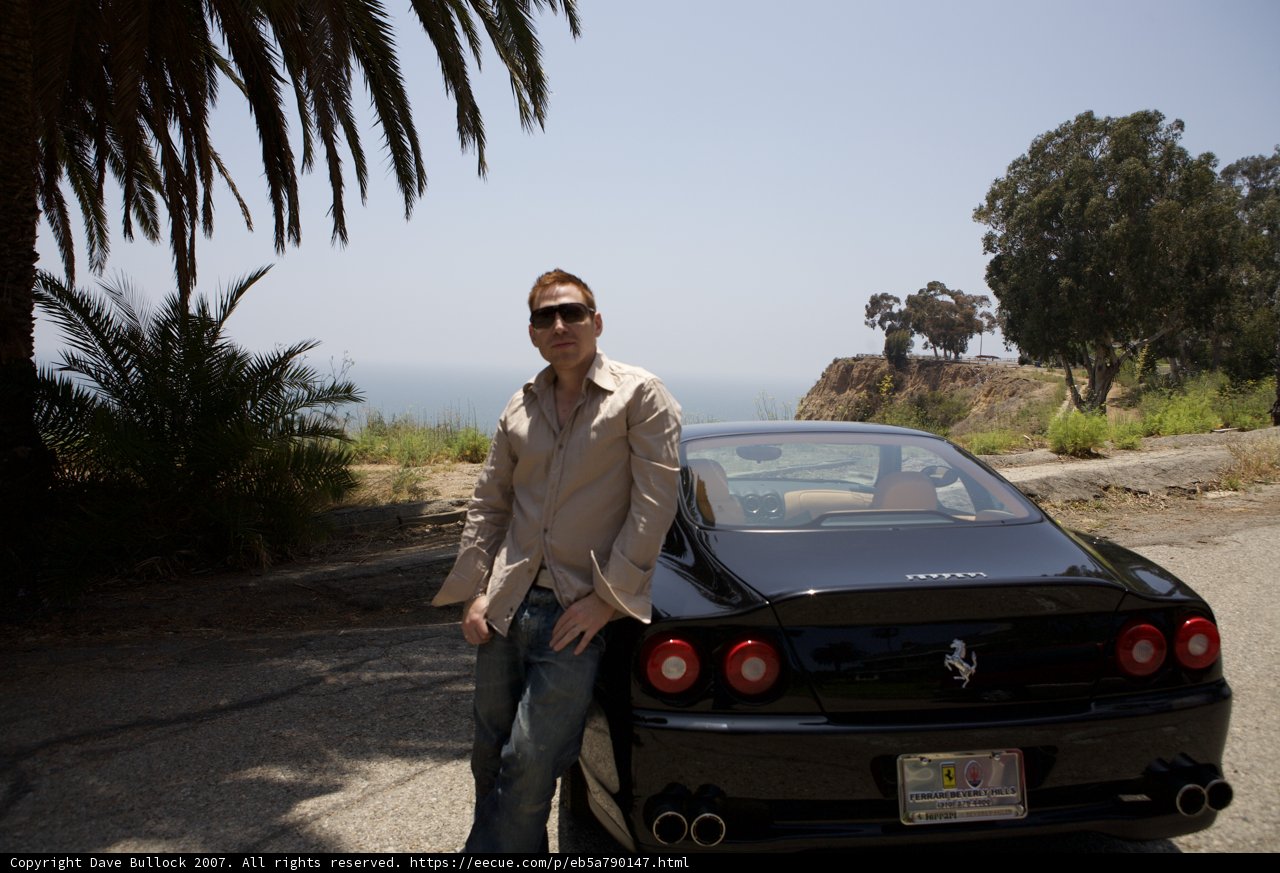 The Man and his Black Sports Car