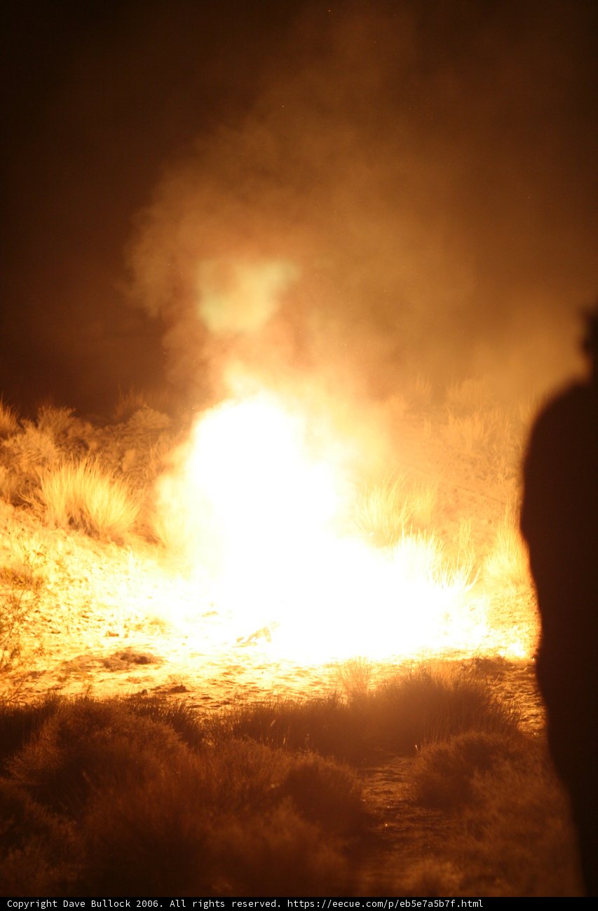 Flames Illuminate the Night Sky