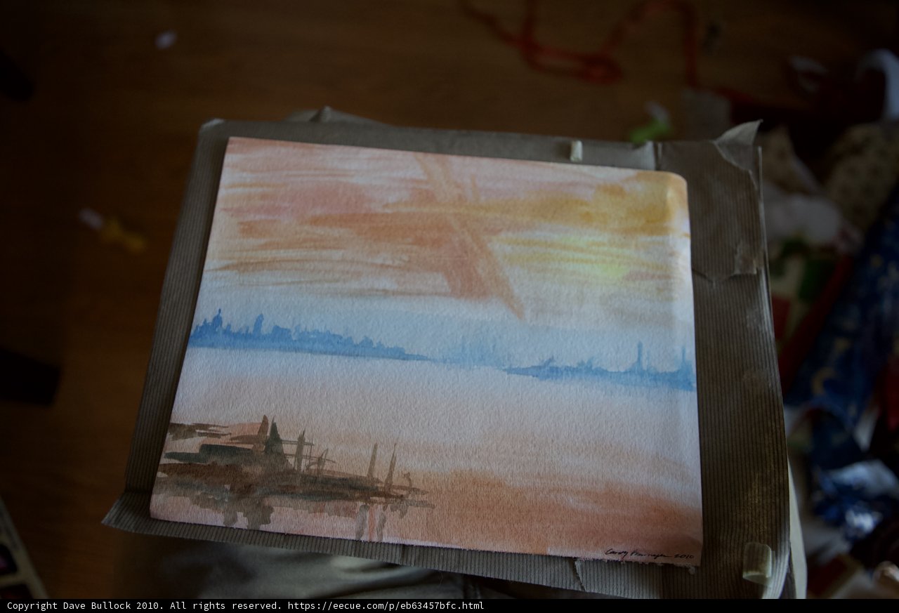 City Sunset Painting on Canvas