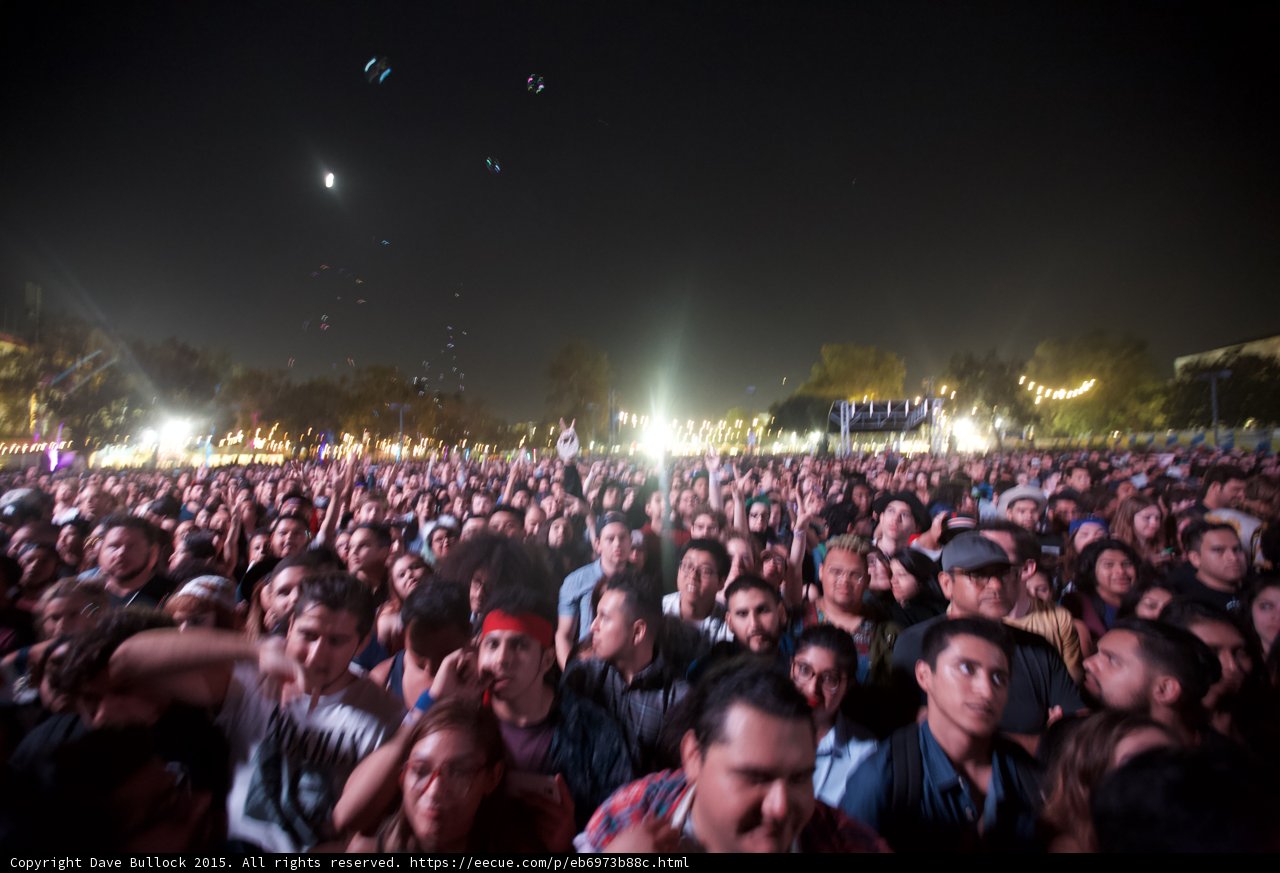 Crowd with Light Trails
