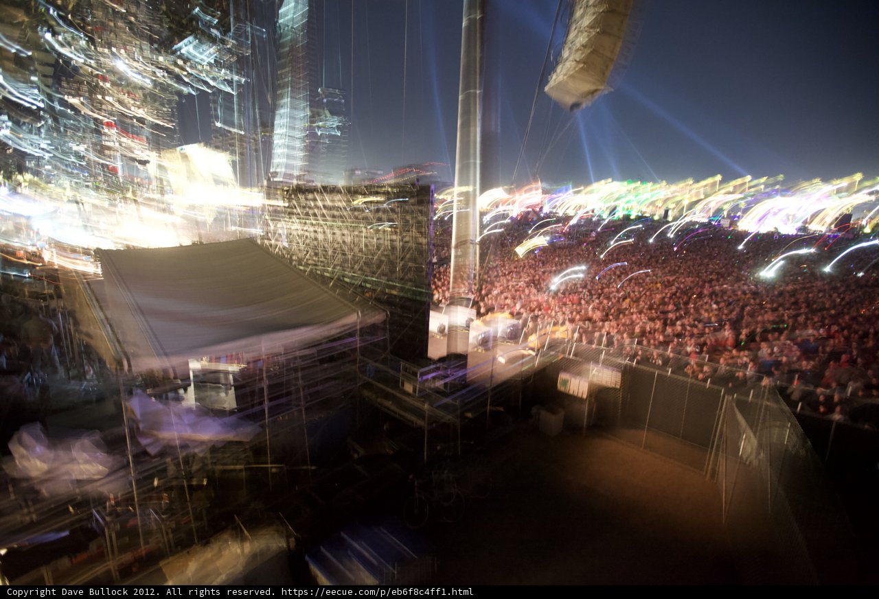 Blurred Lights on the Concert Stage
