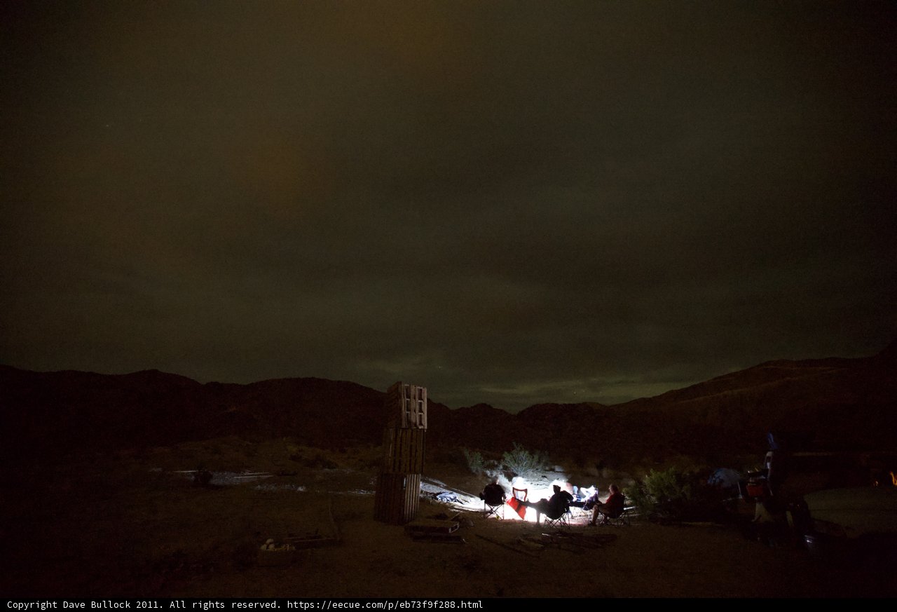 Desert Campfire Under the Stars