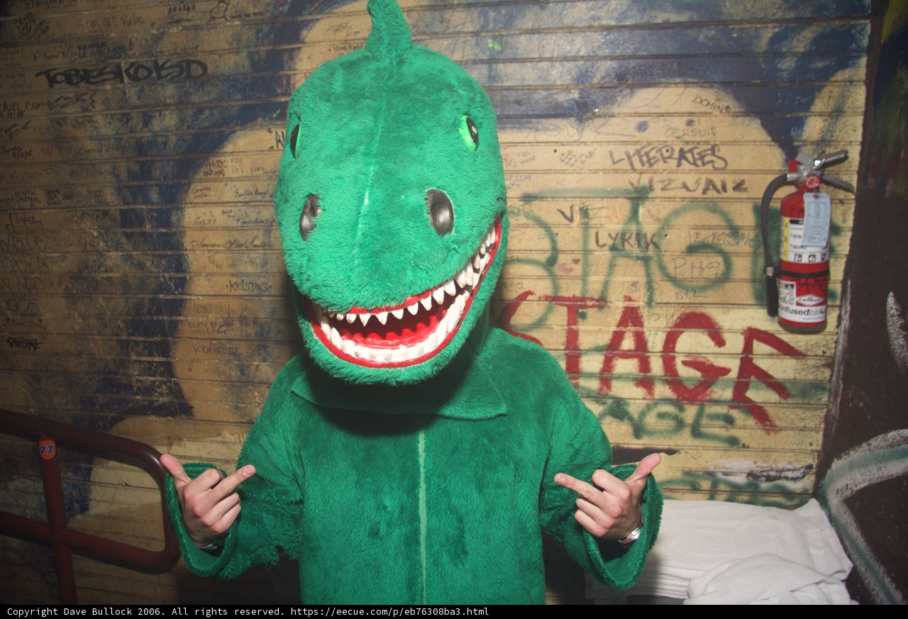 Dinosaur Mascot on the Streets