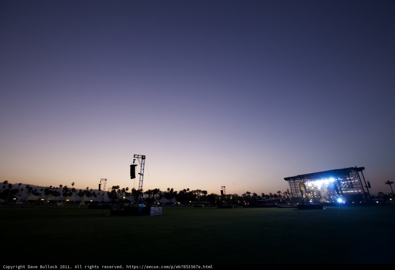Coachella Stage Lights Up the Night Sky