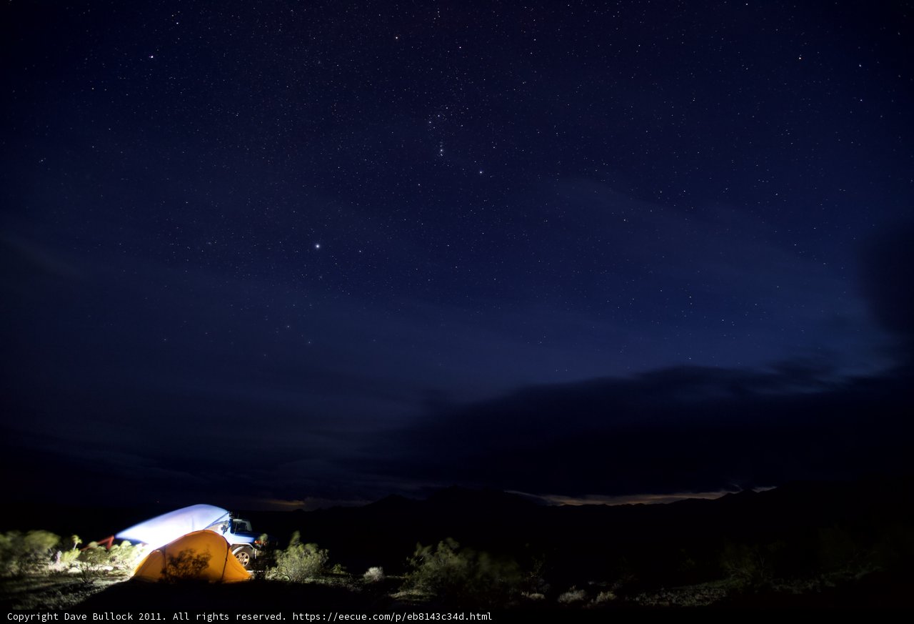 Camping under the starry sky