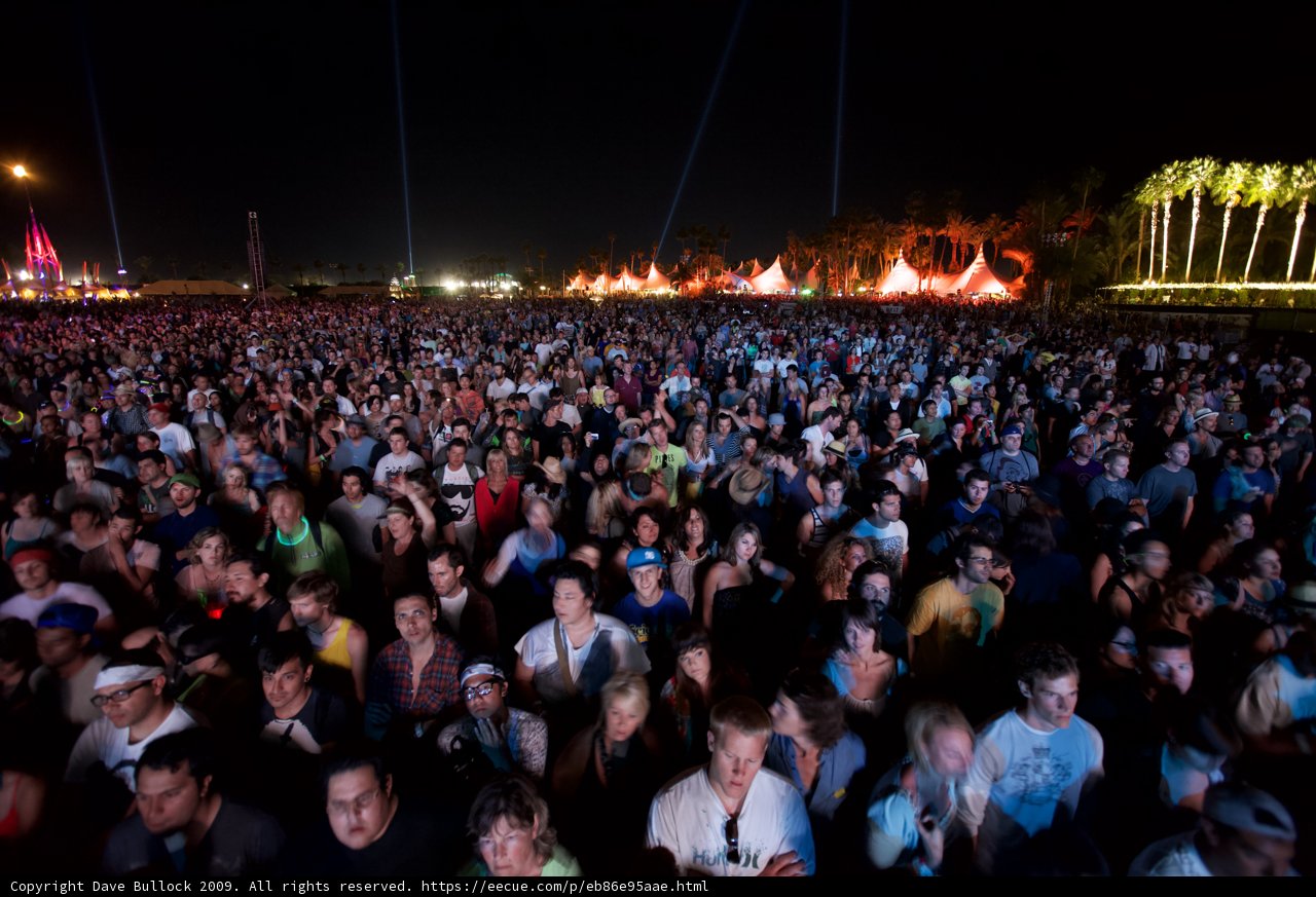 Urban Nights: A Crowd Enjoys Music at Coachella