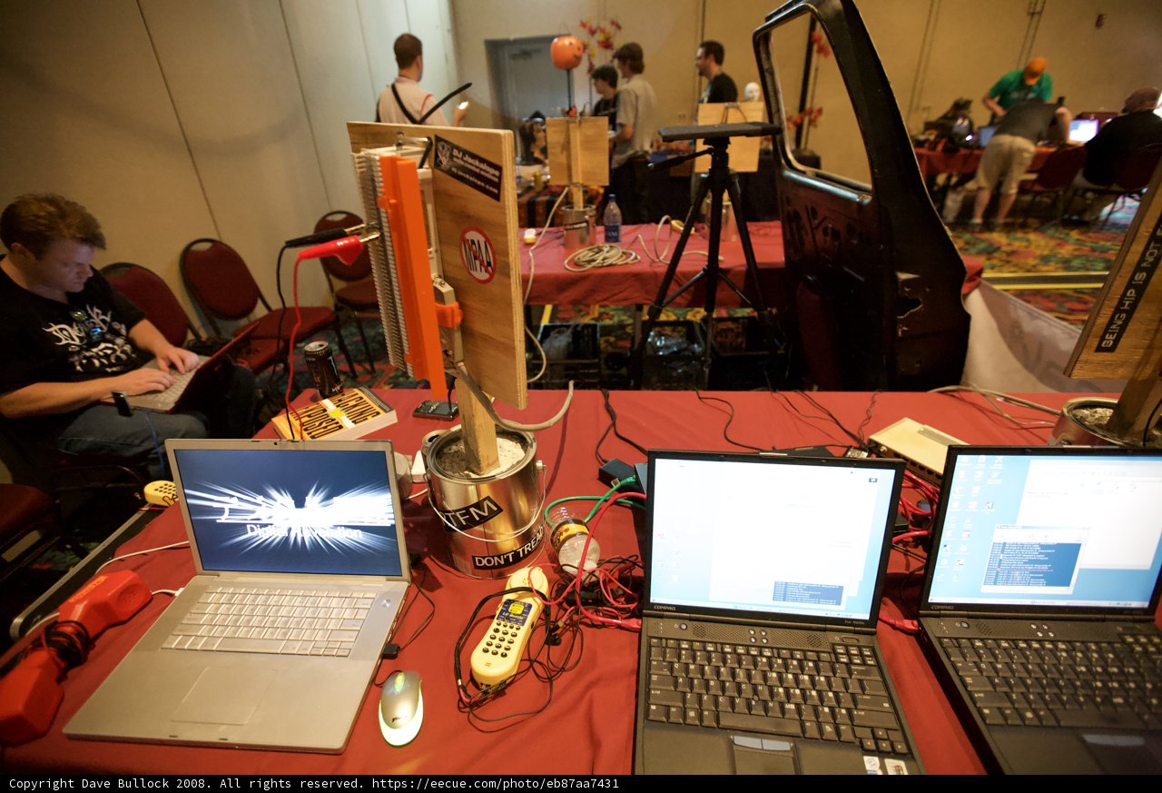 Three Laptops at Defcon Day 1