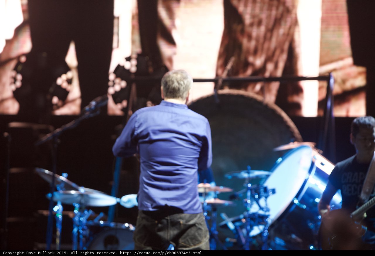 Morrissey From Behind Facing Band Gong Drums Bassist Capitol Tee Smiths Dangling Hands Screen