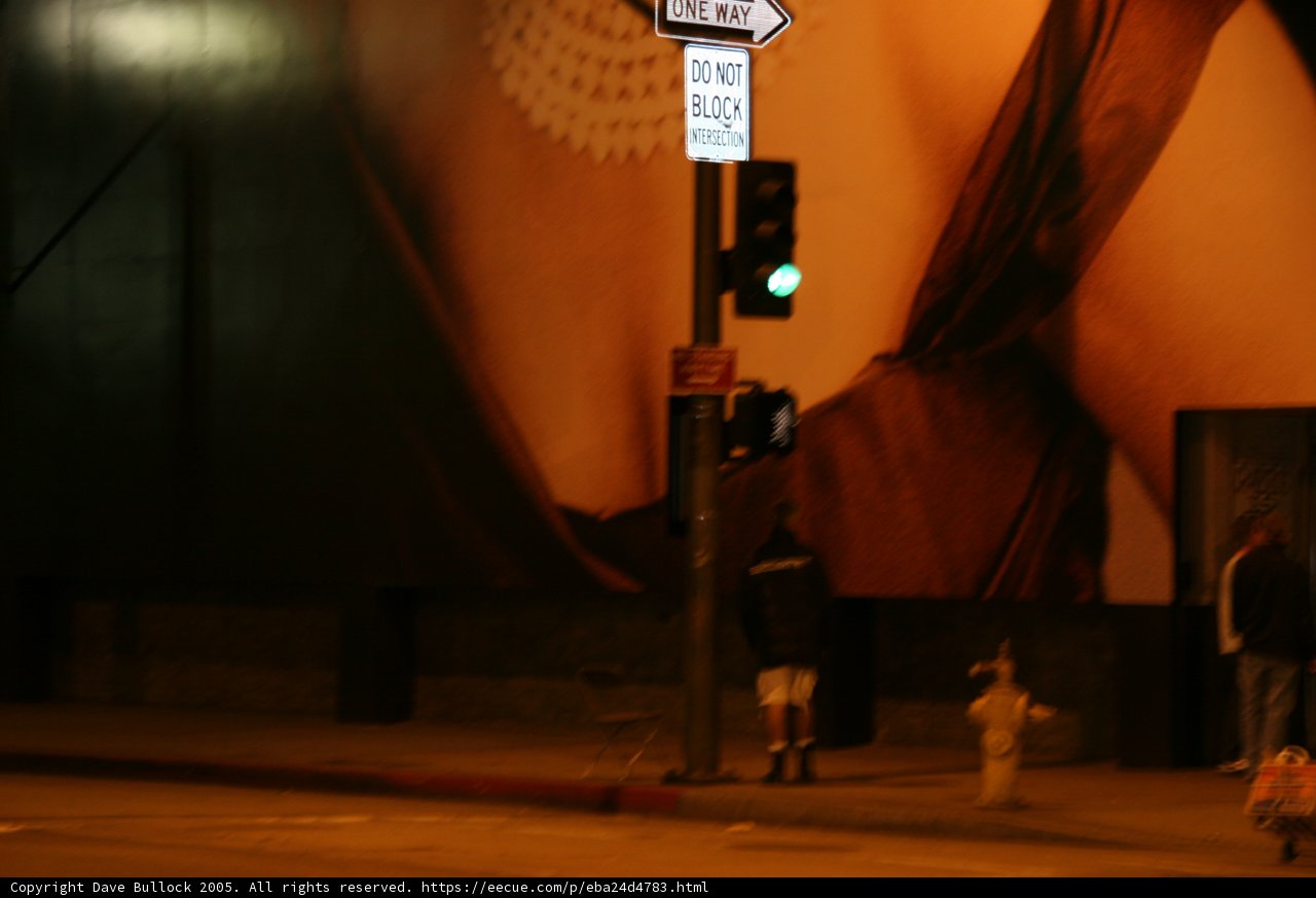 Nighttime Street Sign