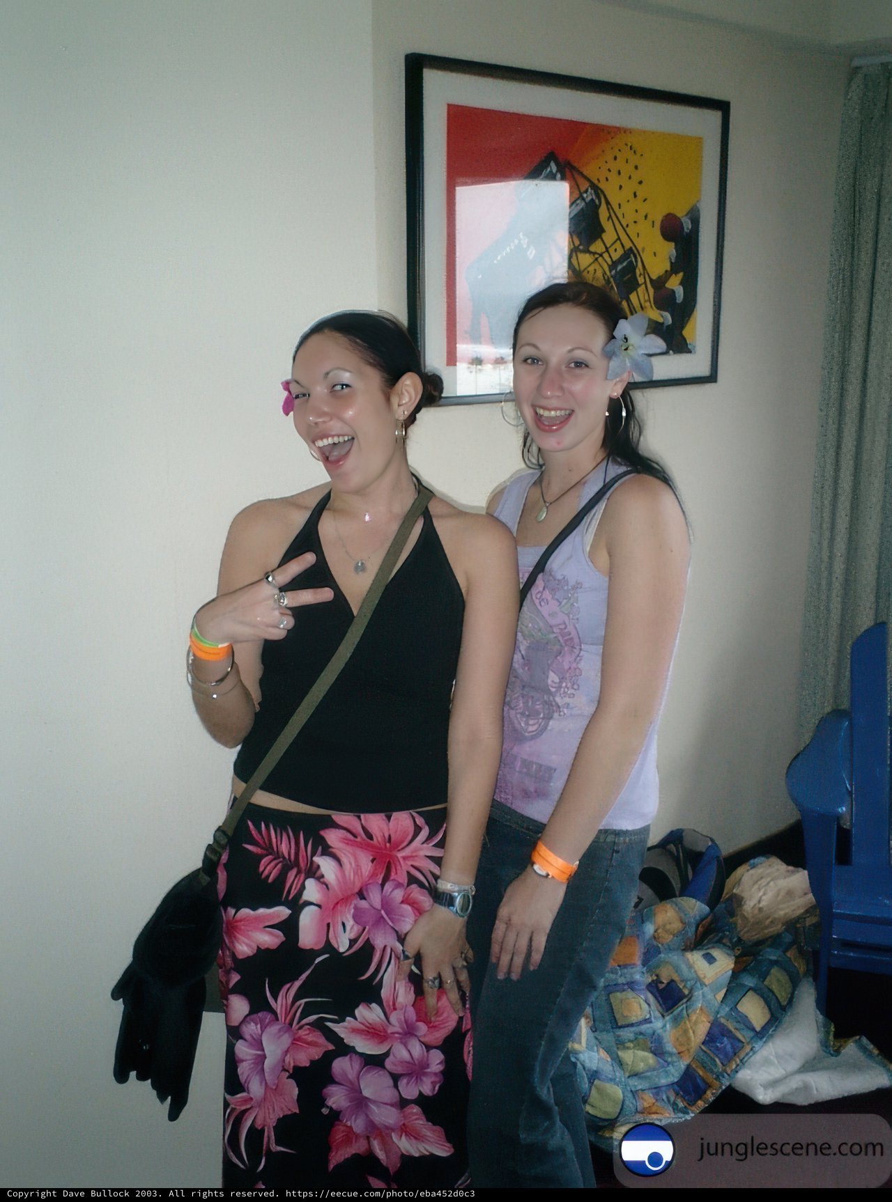 Two Women Posing for a Portrait
