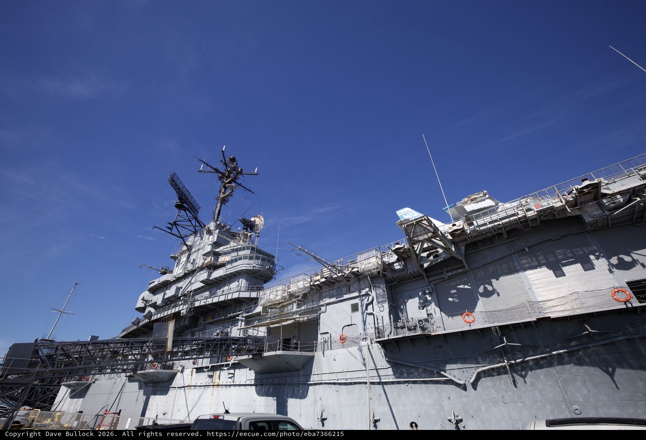 USS Hornet Aircraft Carrier Superstructure and Flight Deck