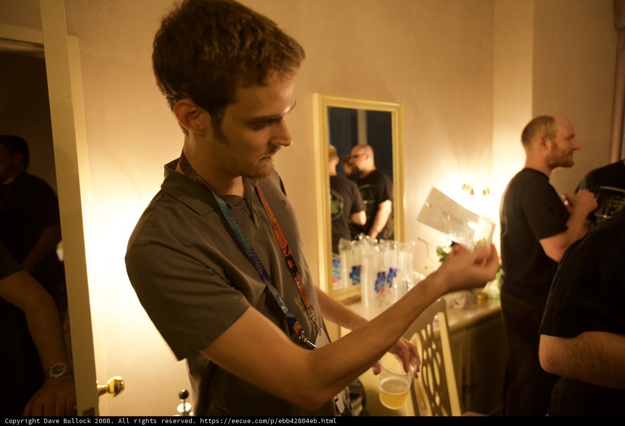 A man enjoying drinks at the Defcon Day 1