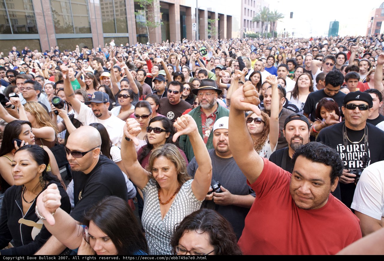 Vibrant Downtown Crowd