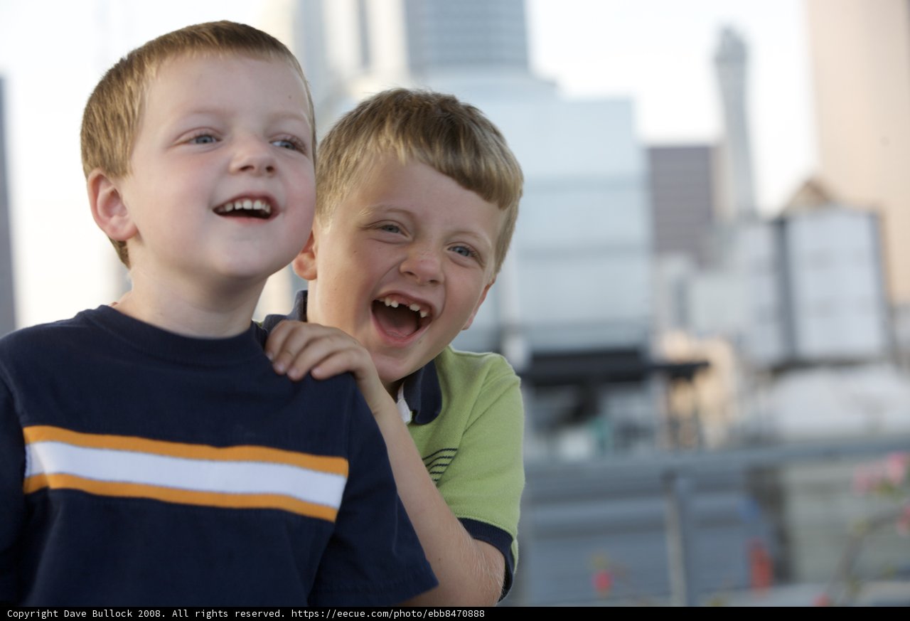 Two Happy Boys in the City