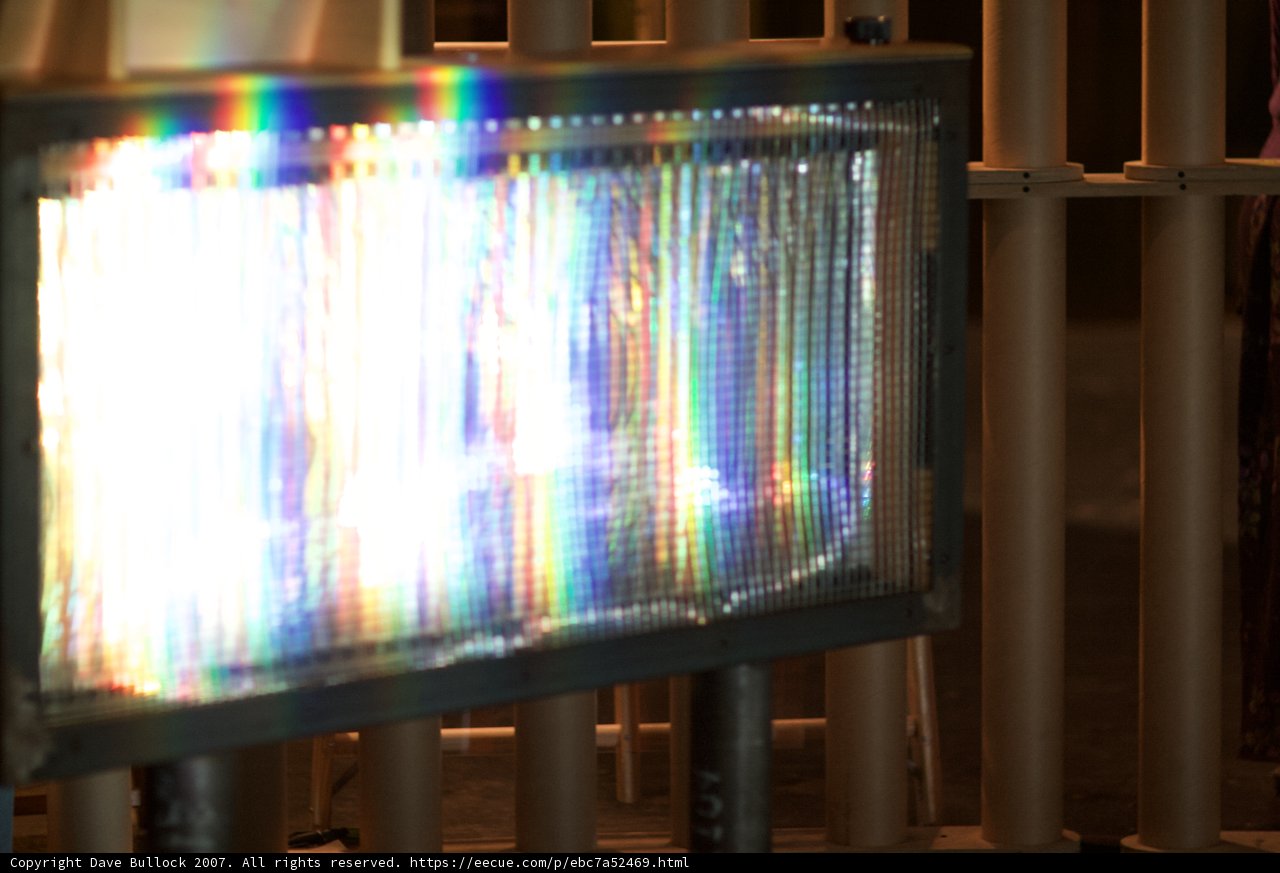 Rainbow Glow on Television Screen