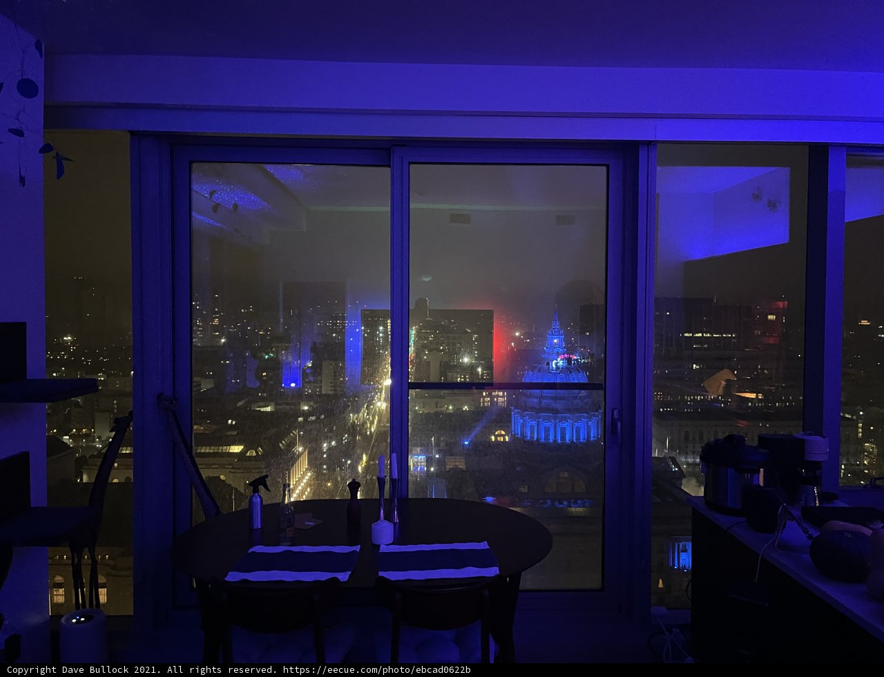 Urban Night Lights from a San Francisco Penthouse
