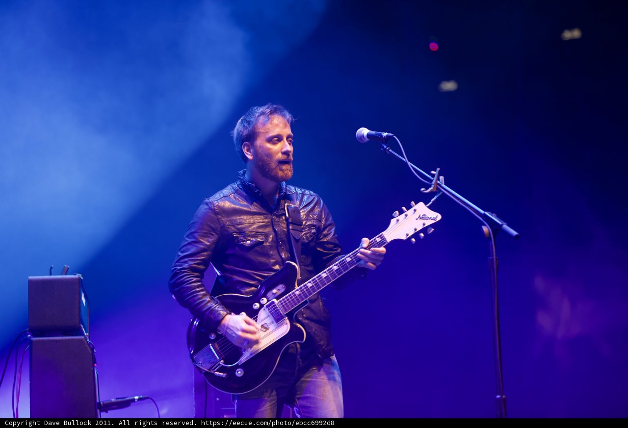 Dan Auerbach rocks the stage with his guitar at Coachella 2011
