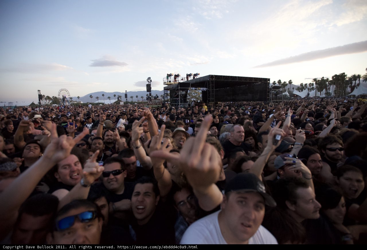 Big Four Festival Concertgoers with Hands Up