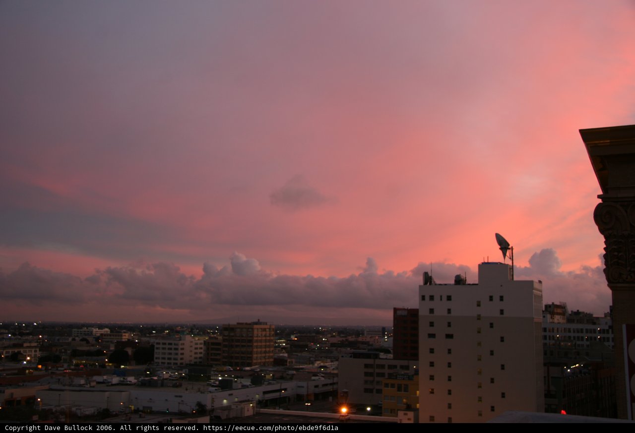 Pink Sky over the City