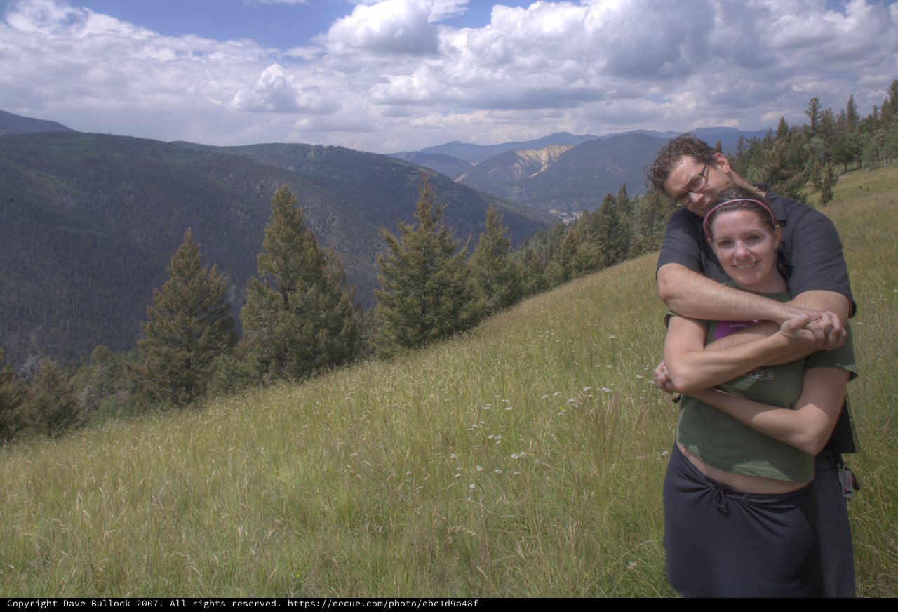 Couple Embracing Above Angel Fire, New Mexico