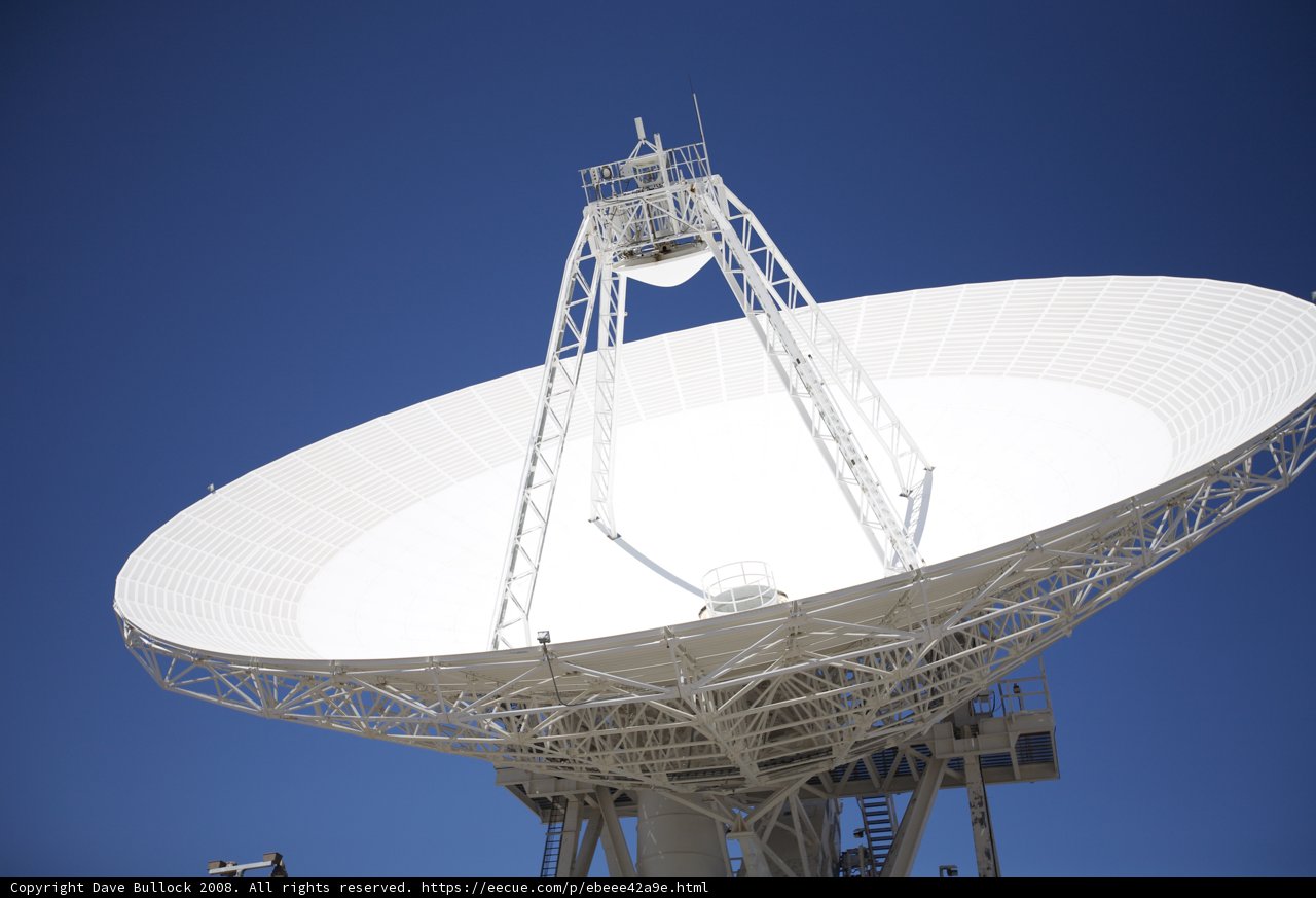 Radio Telescope Dish against Blue Sky